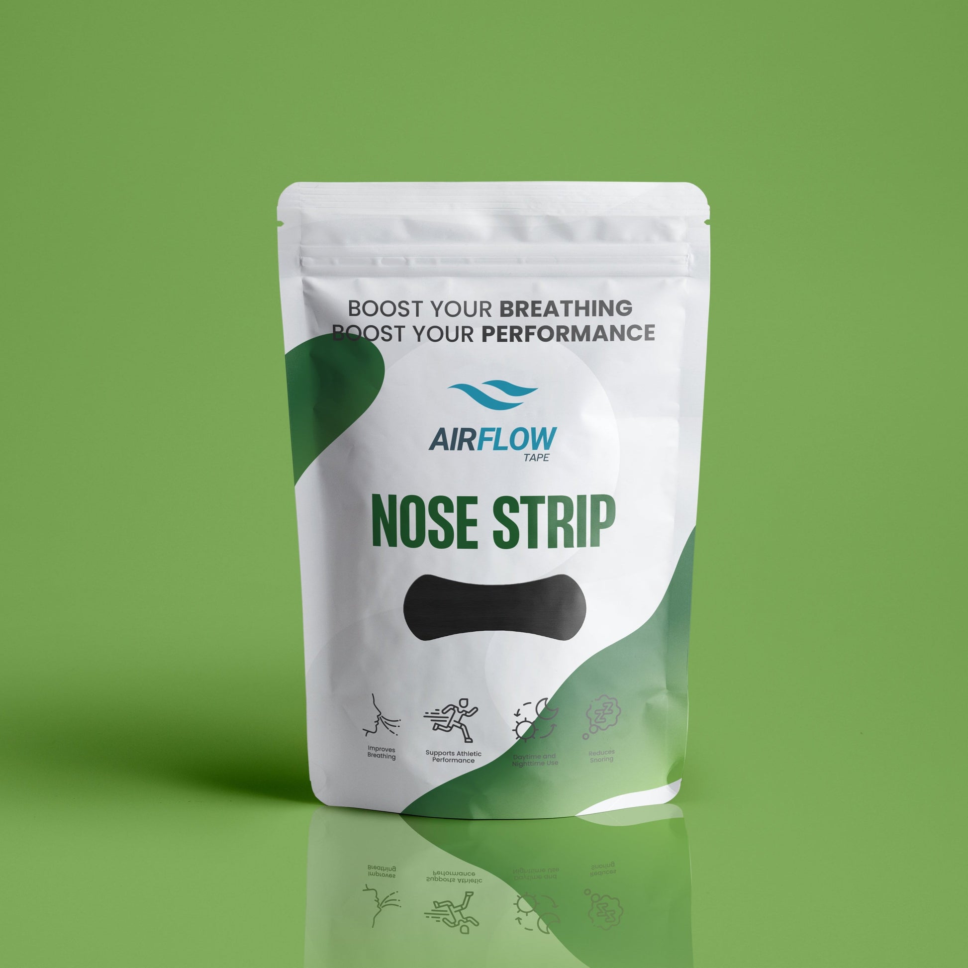 AirFlow nose strips for better breathing and reduced snoring.